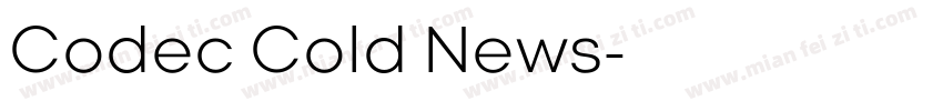 Codec Cold News字体转换